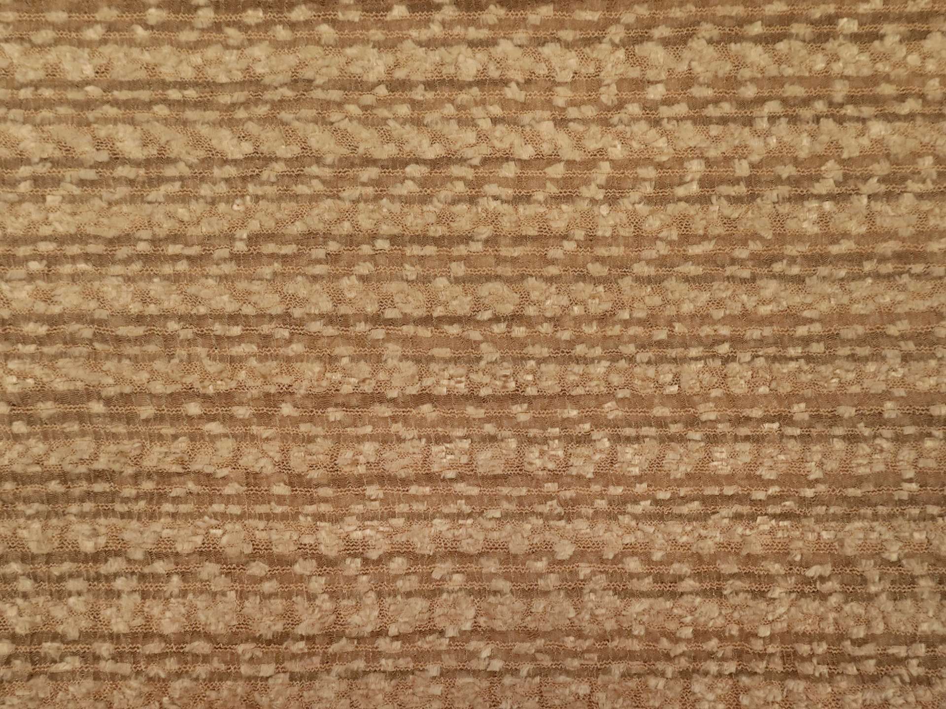 Novelty Textured Silk with Horizontal Stripe in Camel