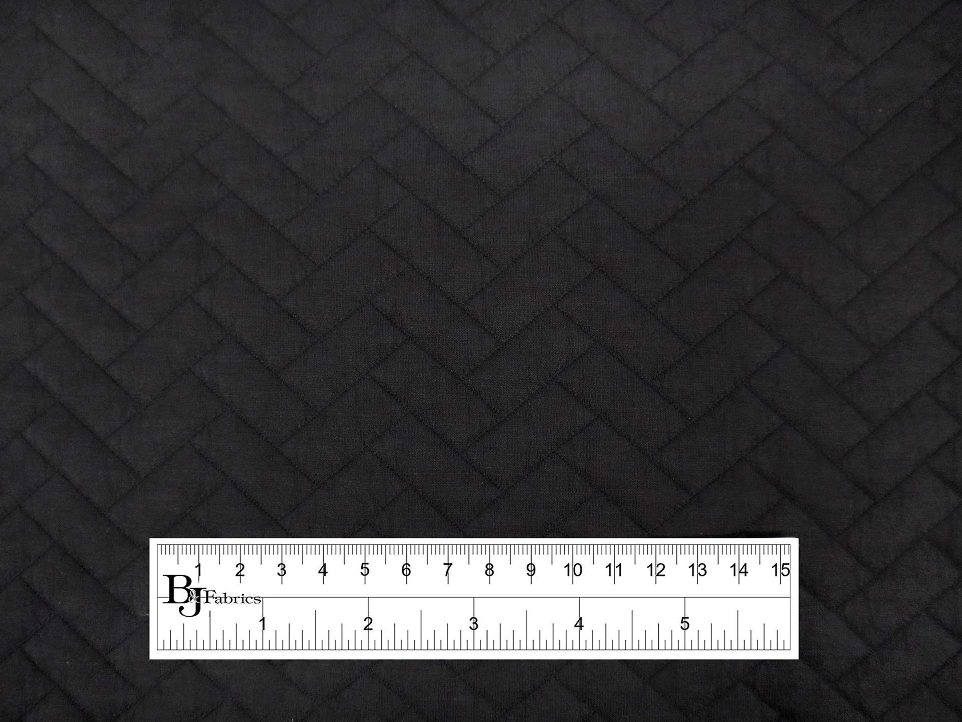 Poly Blend Novelty Quilted Knit in Black