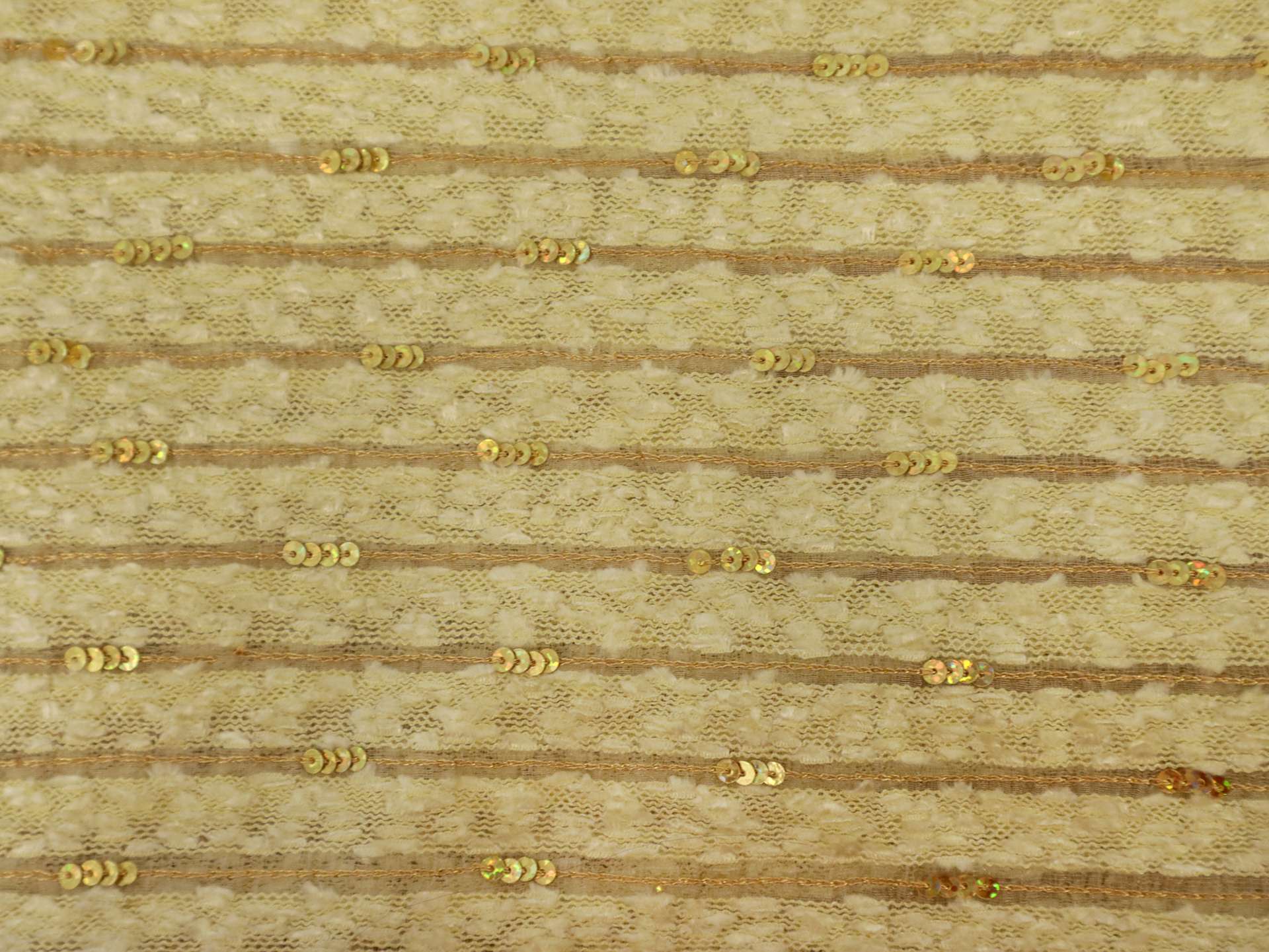 Sequined Silk and Rayon Chenille in Straw