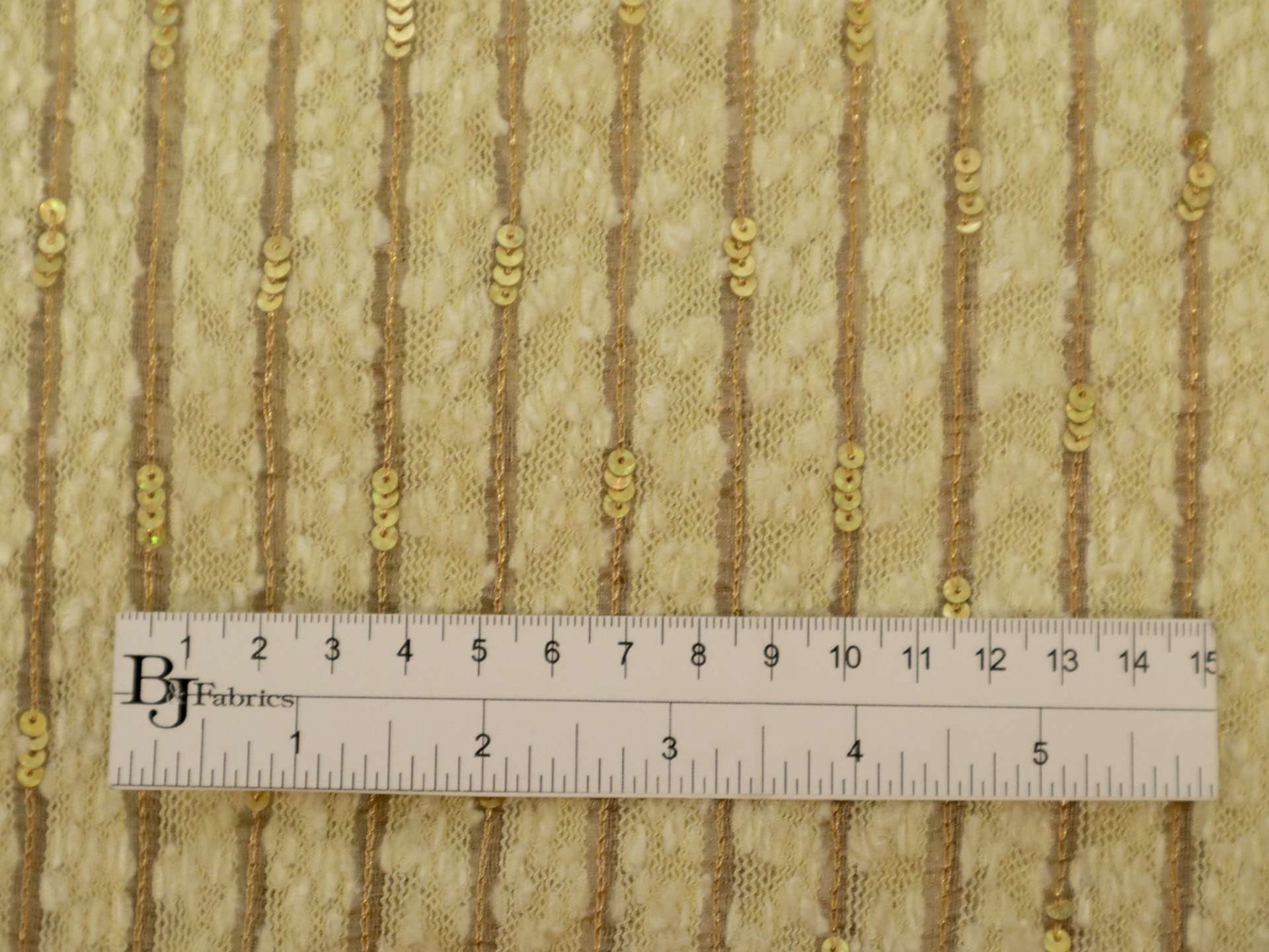 Sequined Silk and Rayon Chenille in Straw