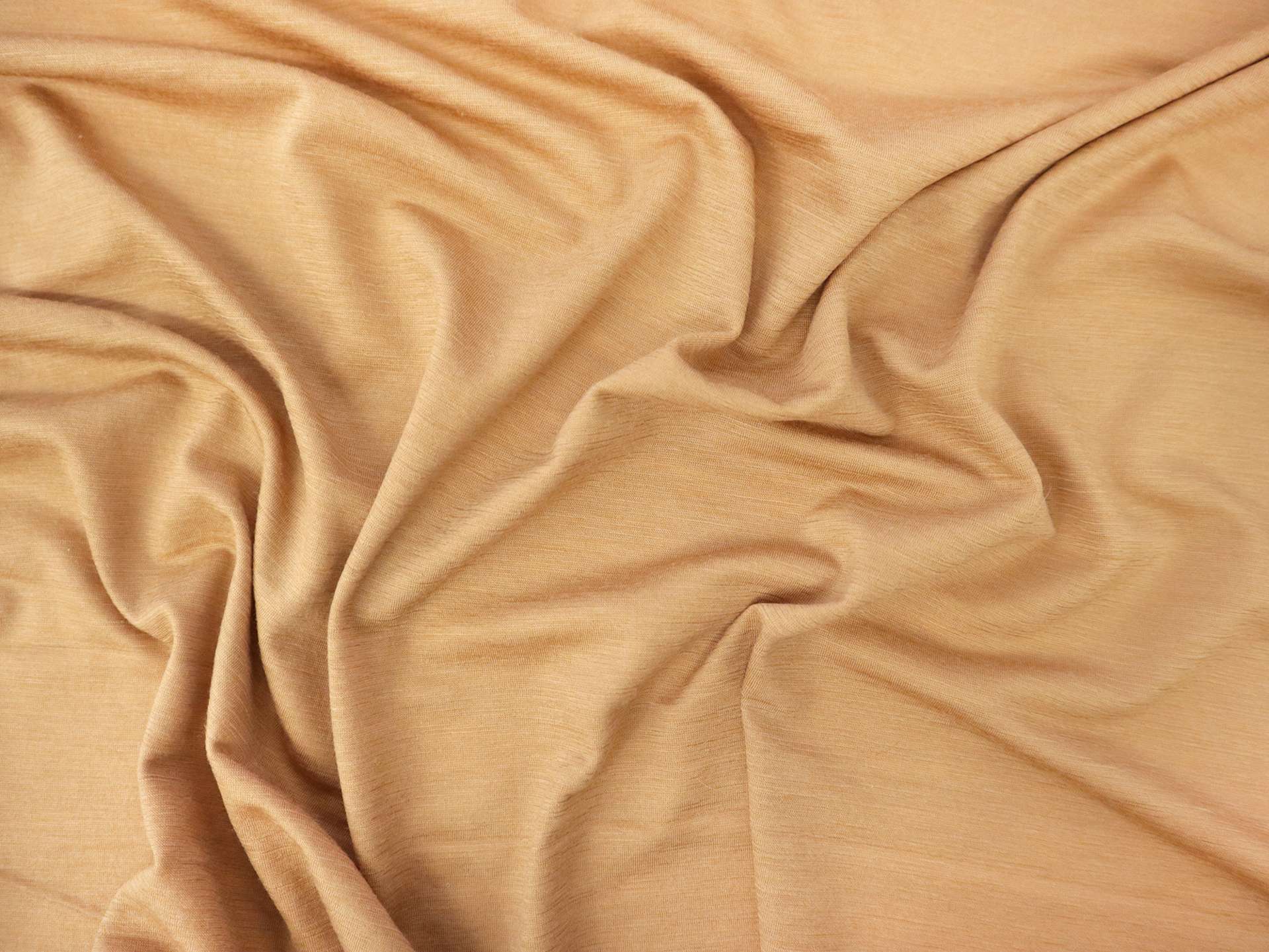 Italian Semi Sheer Wool Jersey Knit in Ochre