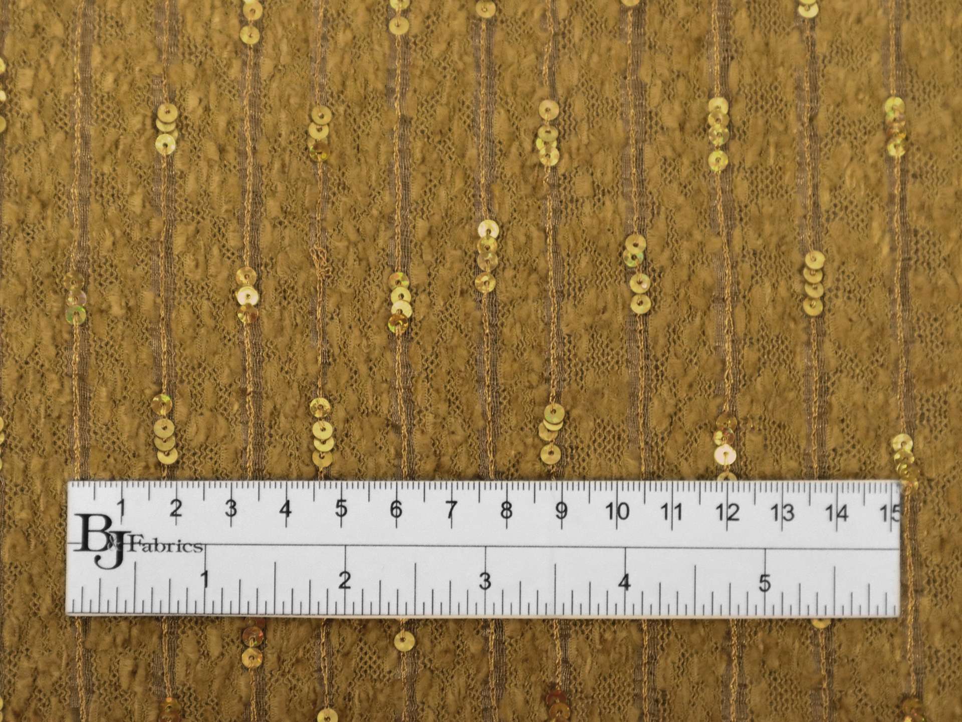Sequined Silk and Rayon Chenille in Mustard