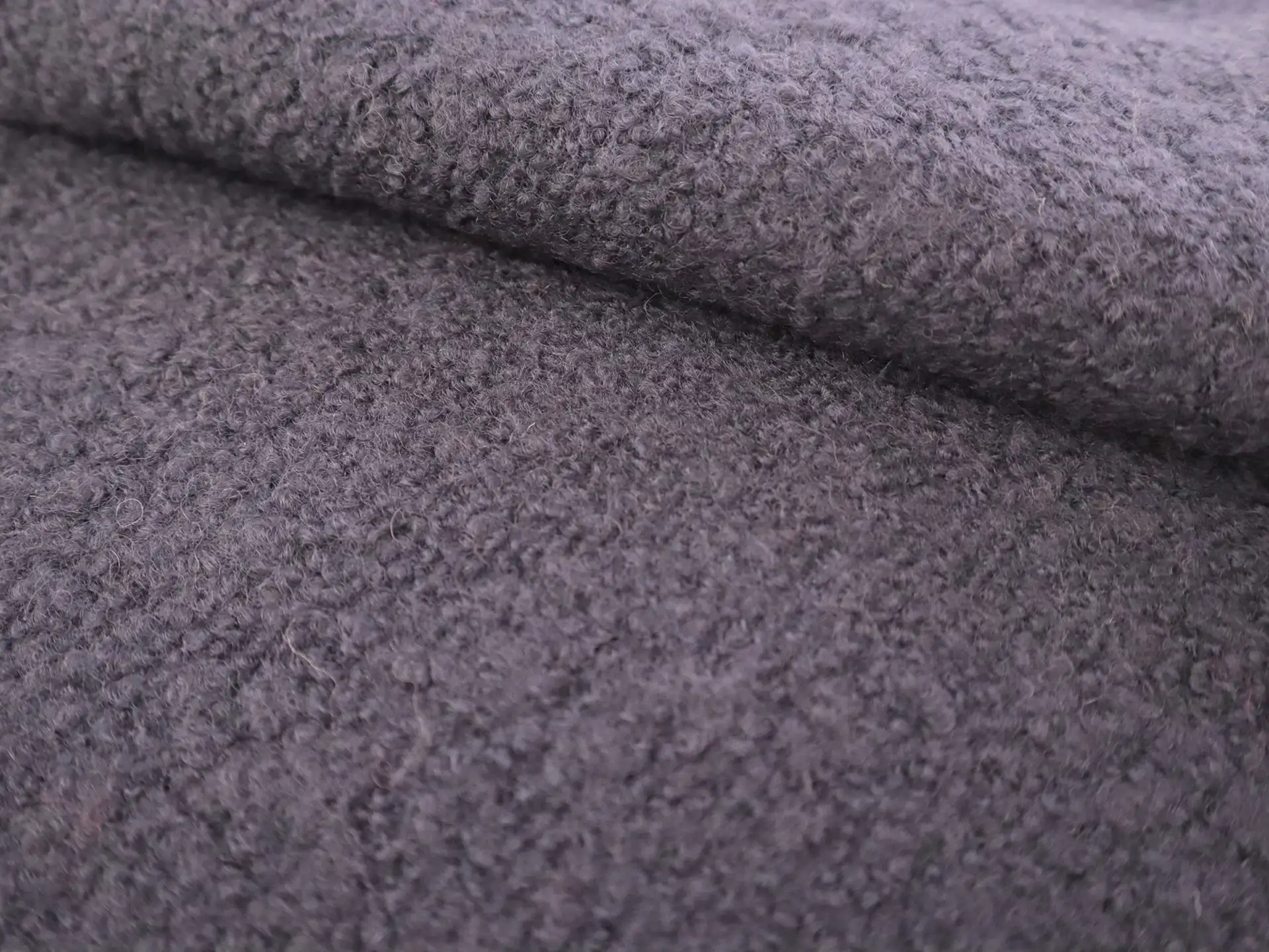 Wool Blend Bouclé Knit in Slate