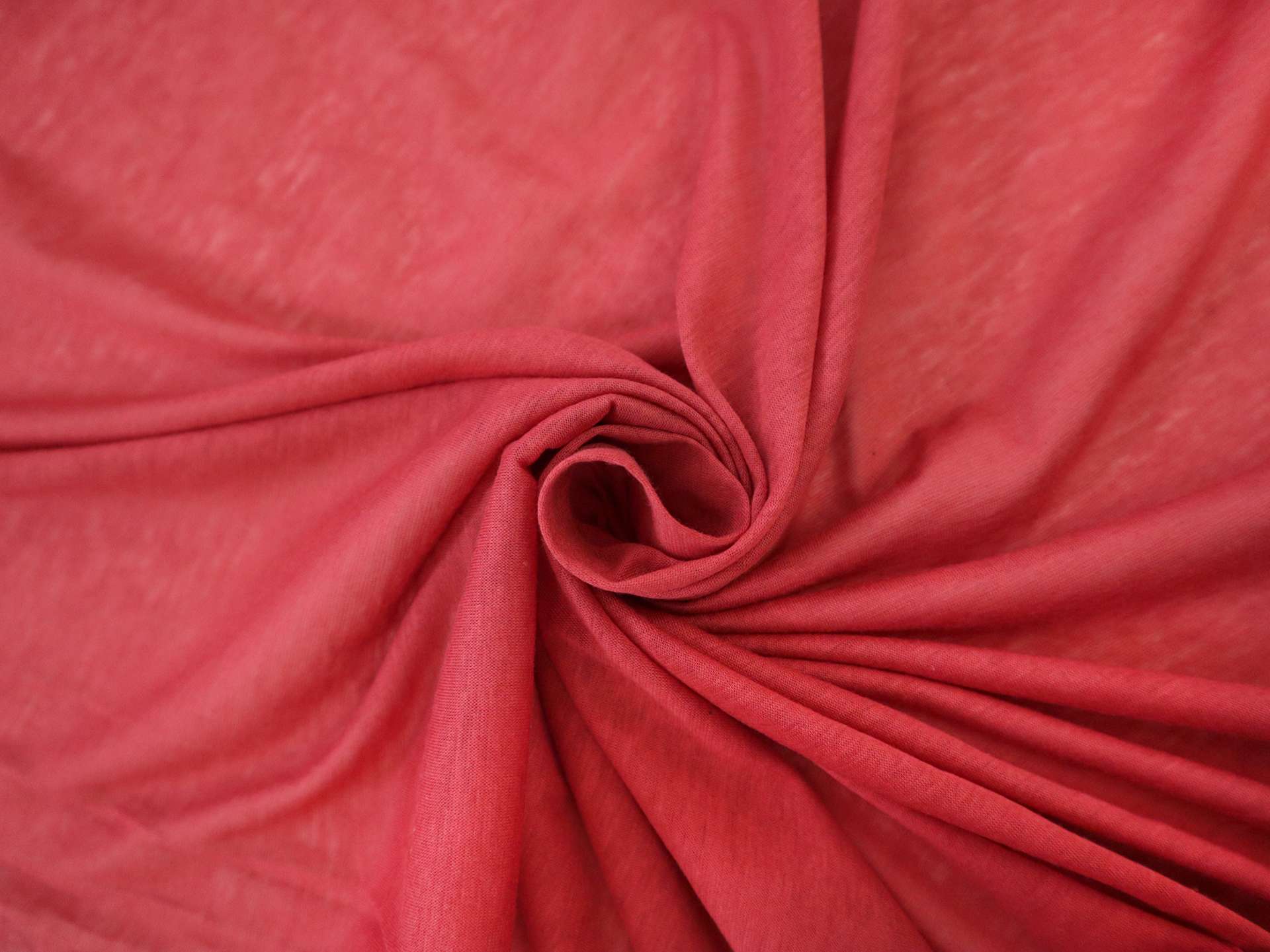 Italian Cotton & Cashmere Tissue Jersey Knit in Red