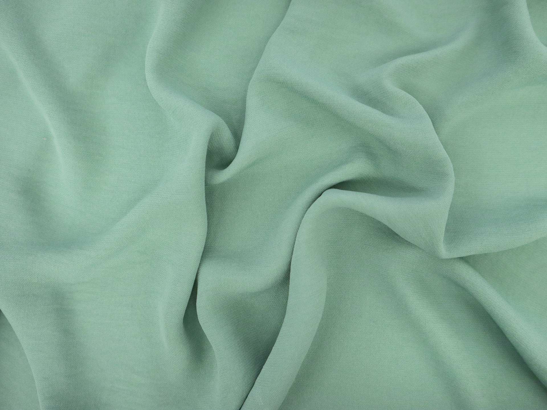 Polyester Georgette in Malachite Green