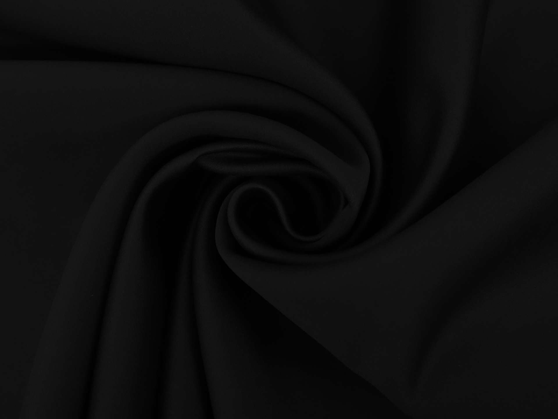 Japanese Matte Finish Polyester Satin in Black