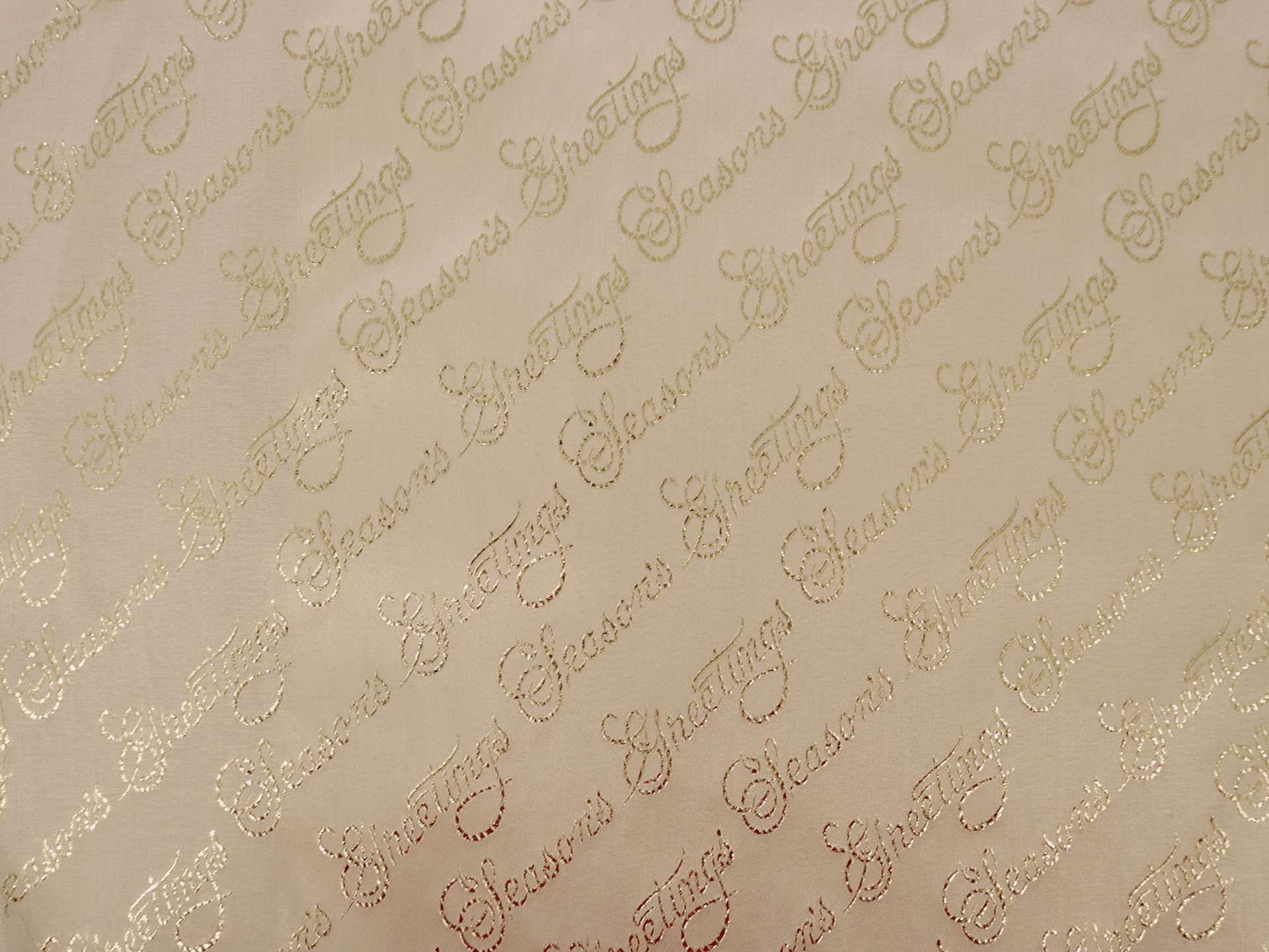 Season's Greetings Holiday Metallic Brocade