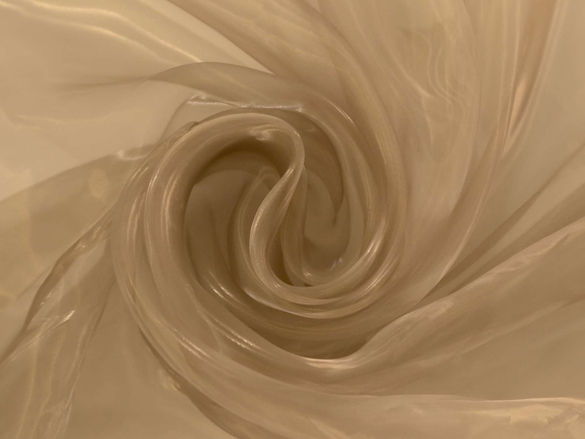 Iridescent Polyester Organza Onion Skin in Antique Gold