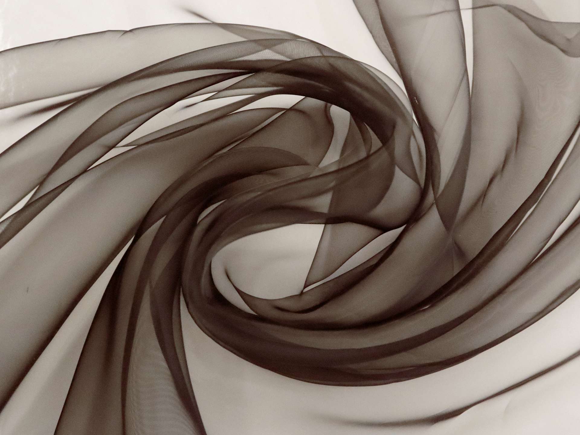 Japanese Ultra Sheer Onion Skin Organza in Espresso