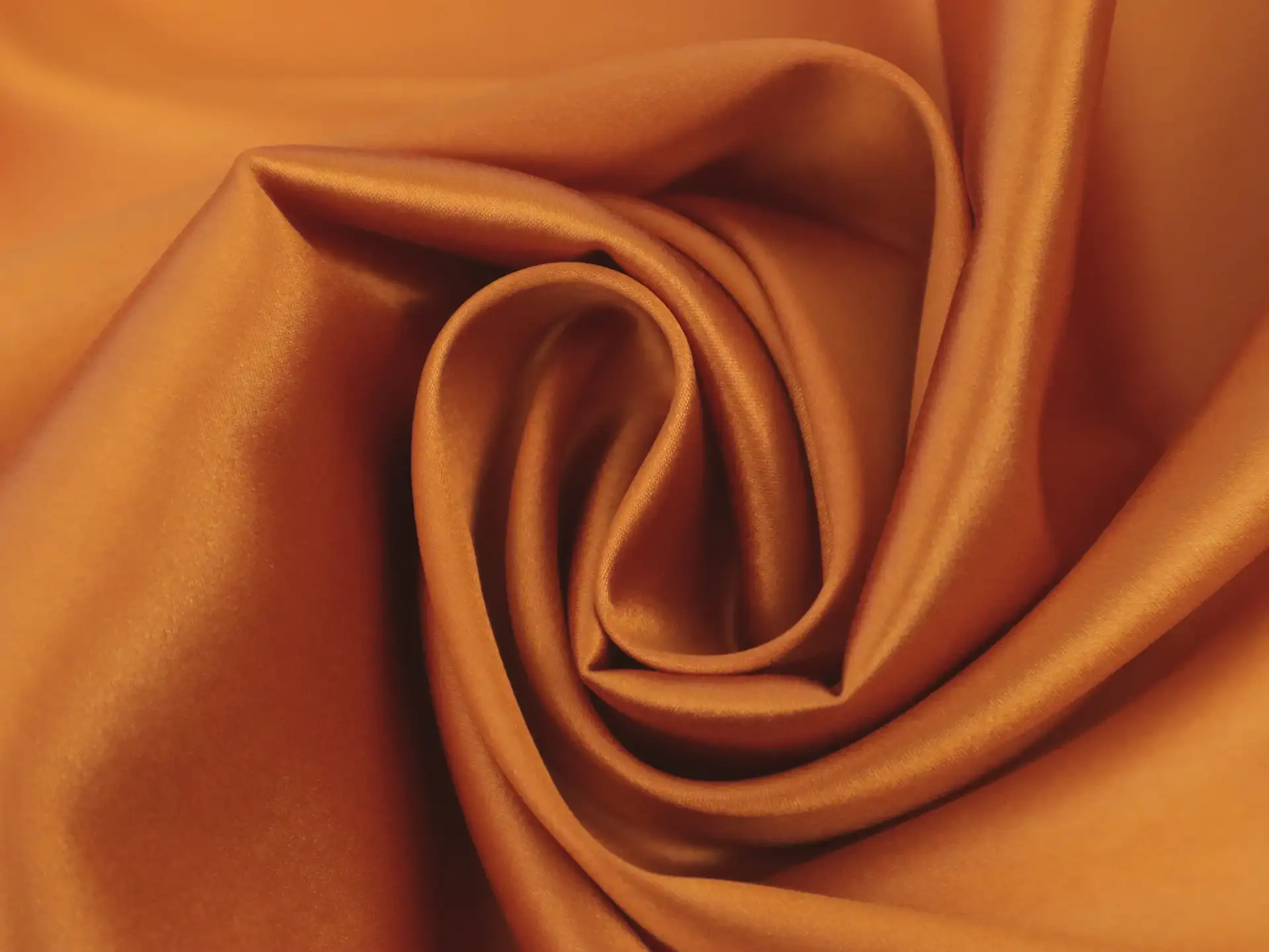 Lacquered Silk and Lycra Charmeuse in Orange