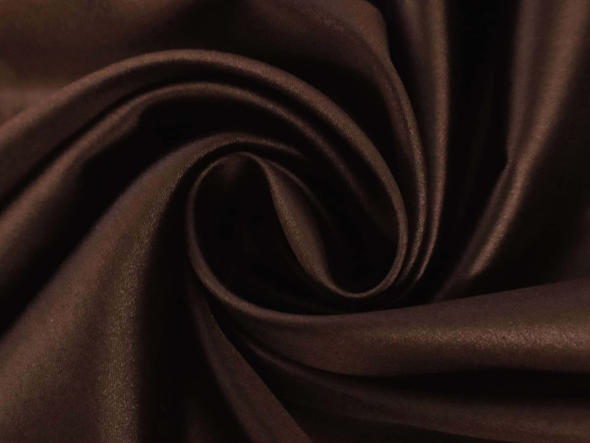 Lacquered Silk and Lycra Charmeuse in Brown