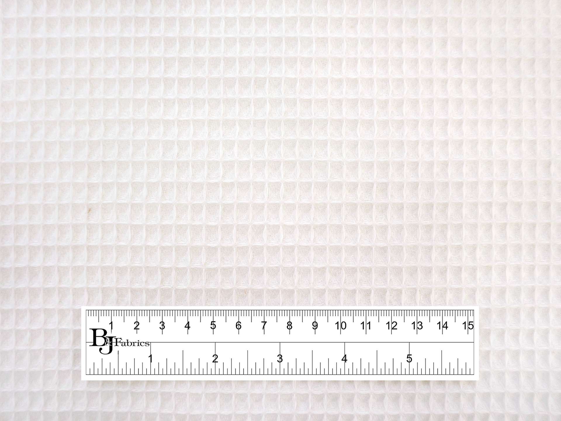 French Cotton Waffle Piqué in Creme
