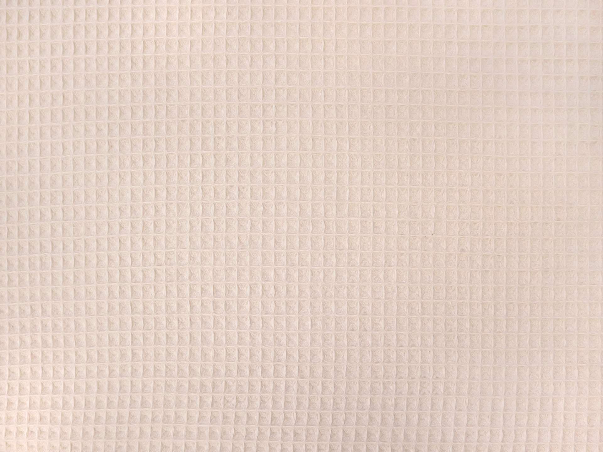 French Cotton Waffle Piqué in Ecru
