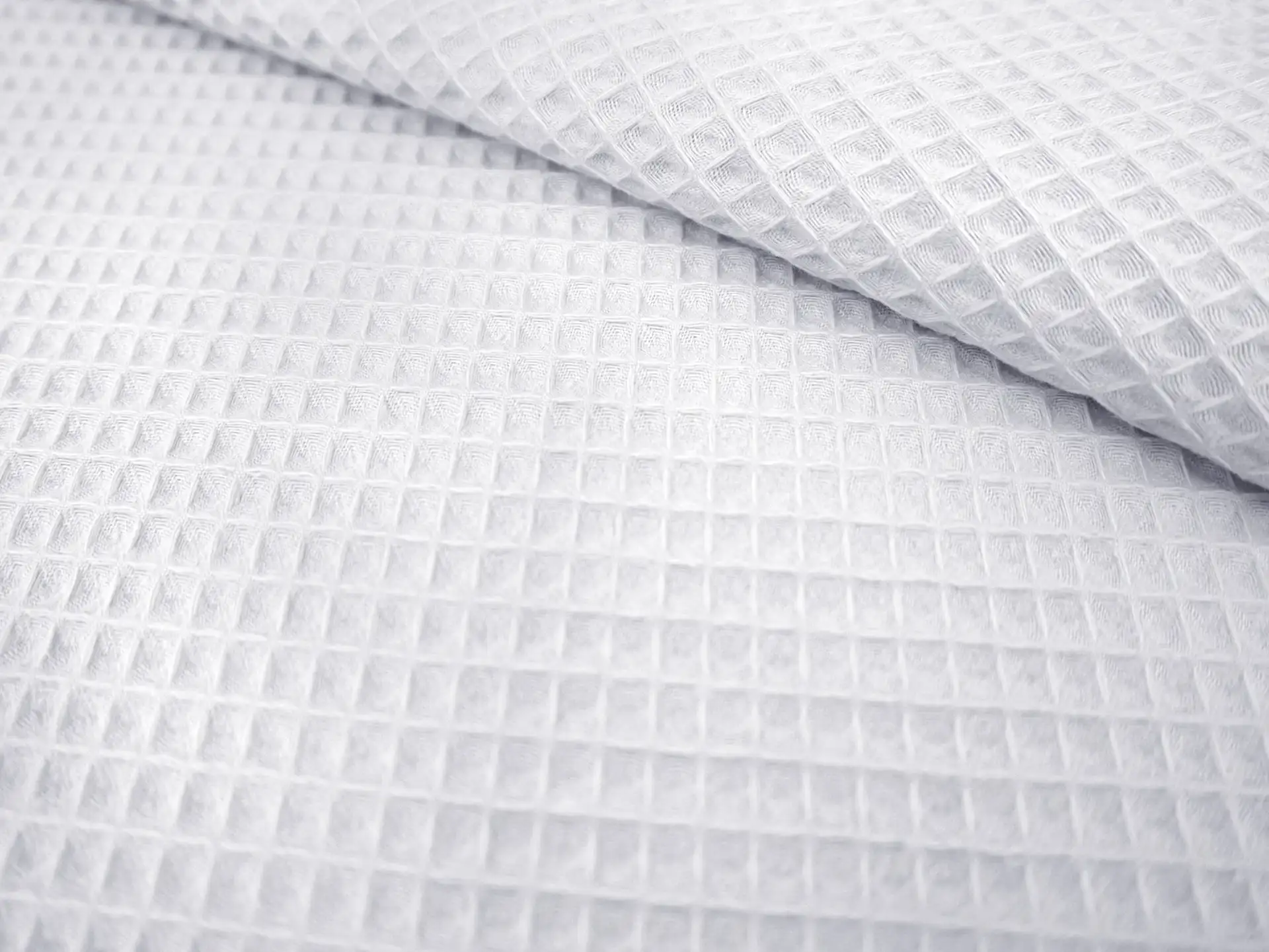 French Cotton Waffle Piqué in Pearl Grey