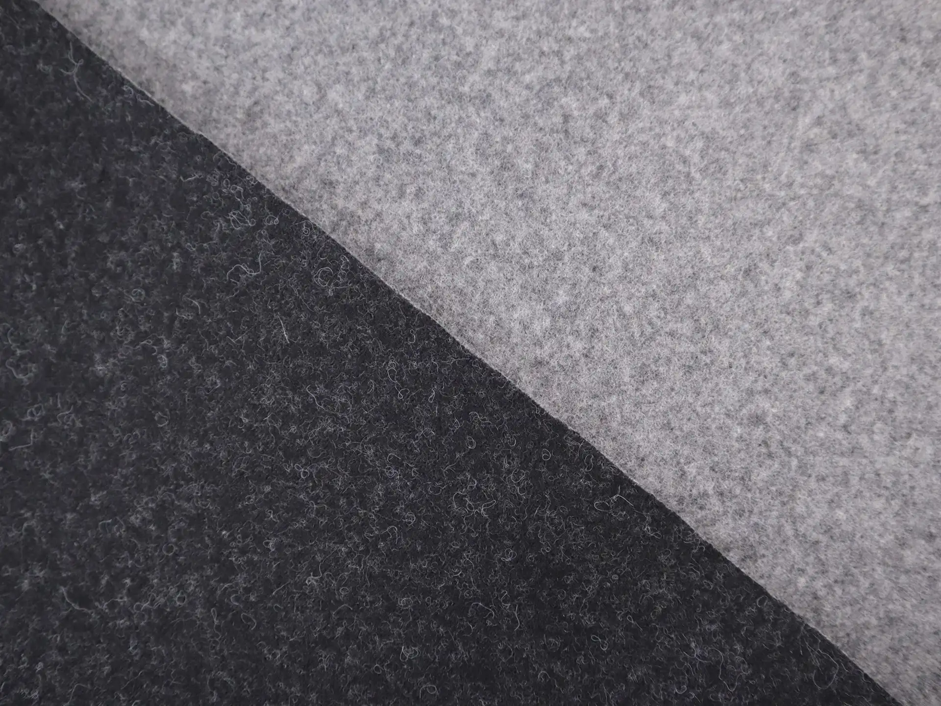 Double Faced Wool Knit in Heather Grey & Black