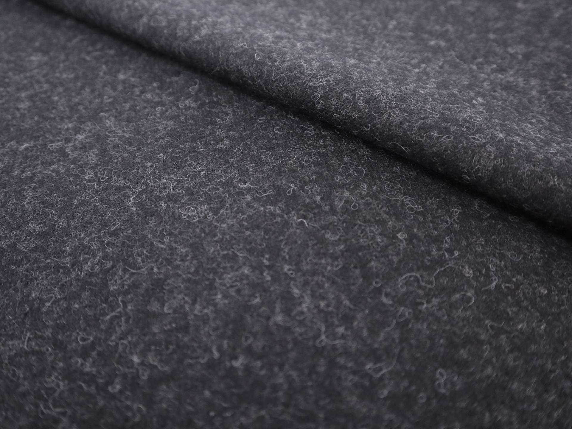 Double Faced Wool Knit in Heather Grey & Black