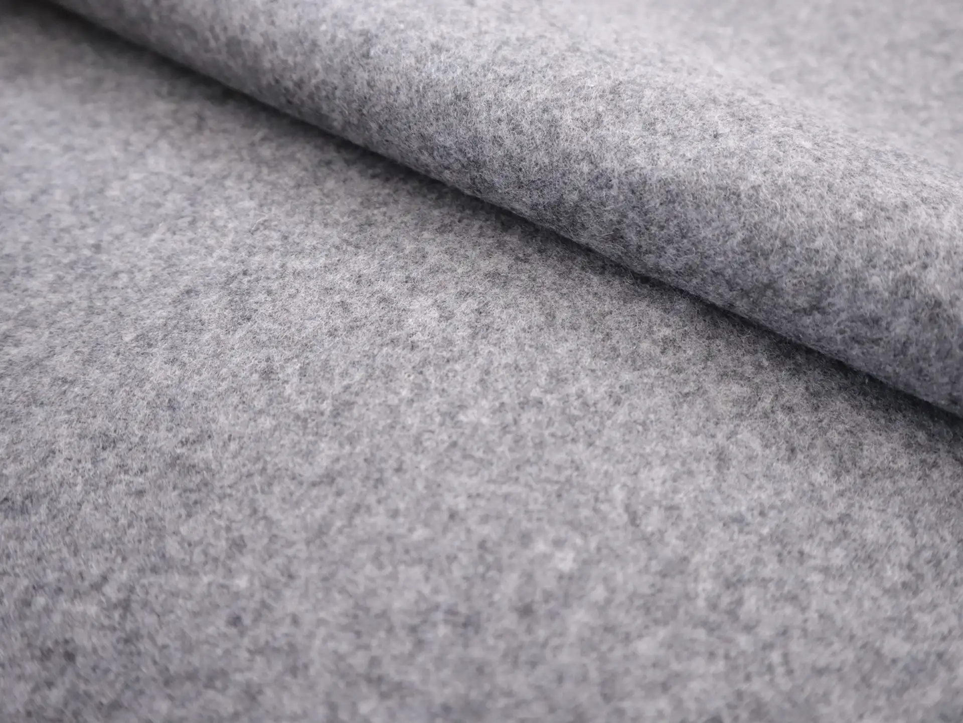 Double Faced Wool Knit in Heather Grey & Black