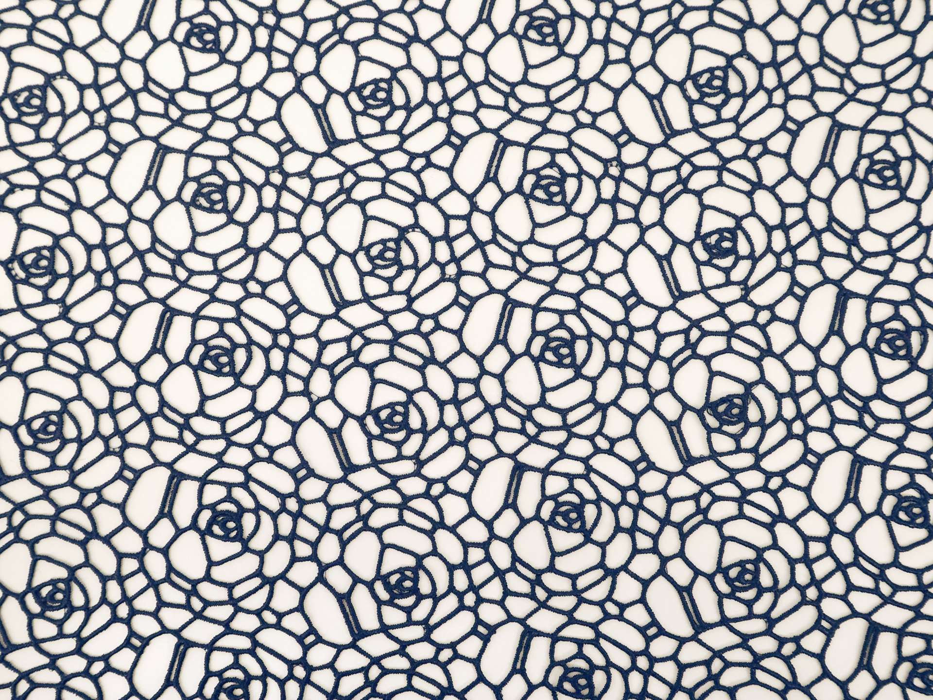Floral Guipure Lace in Navy