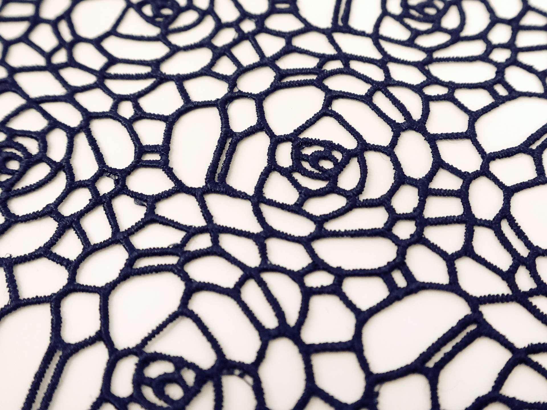 Floral Guipure Lace in Navy