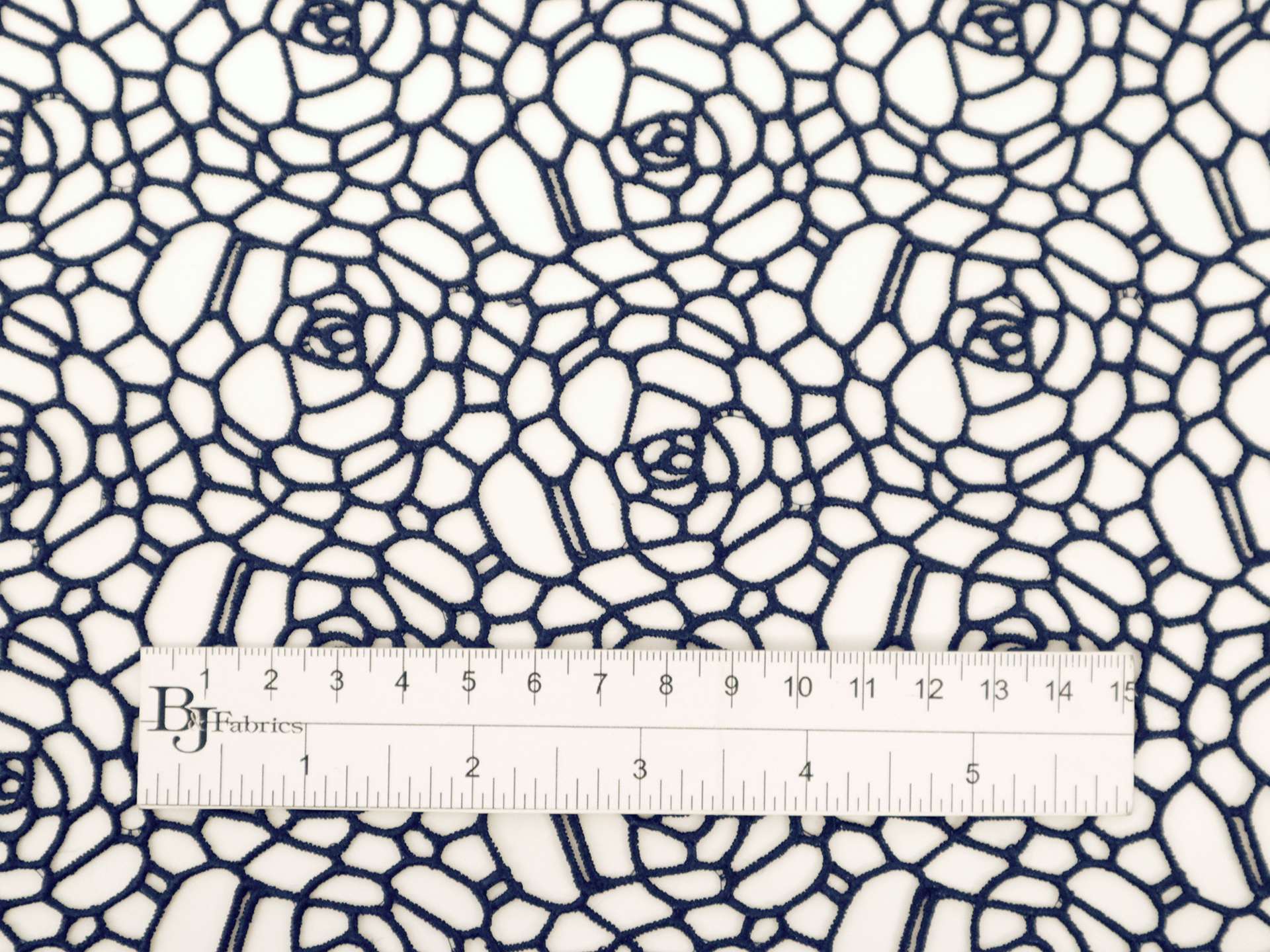 Floral Guipure Lace in Navy