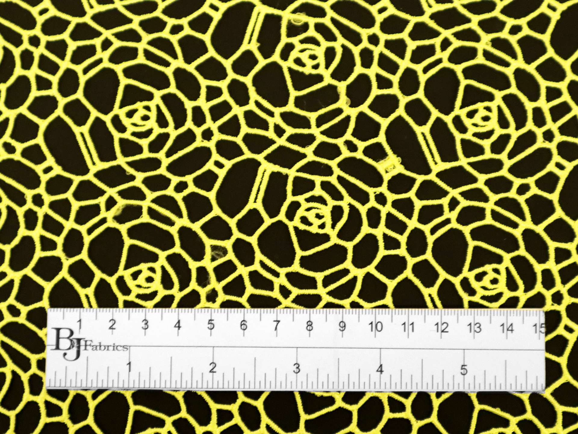 Floral Guipure Lace in Yellow