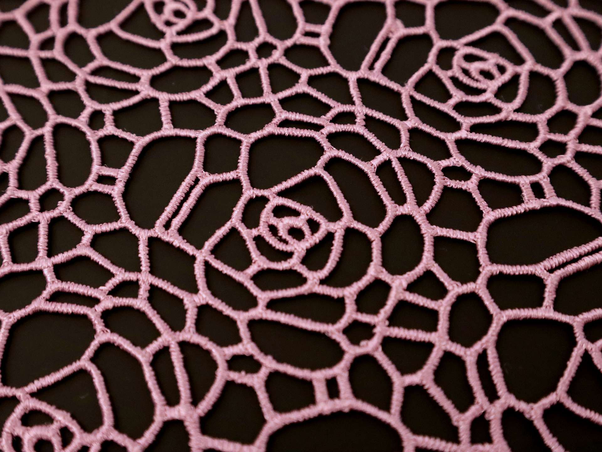 Floral Guipure Lace in Old Rose