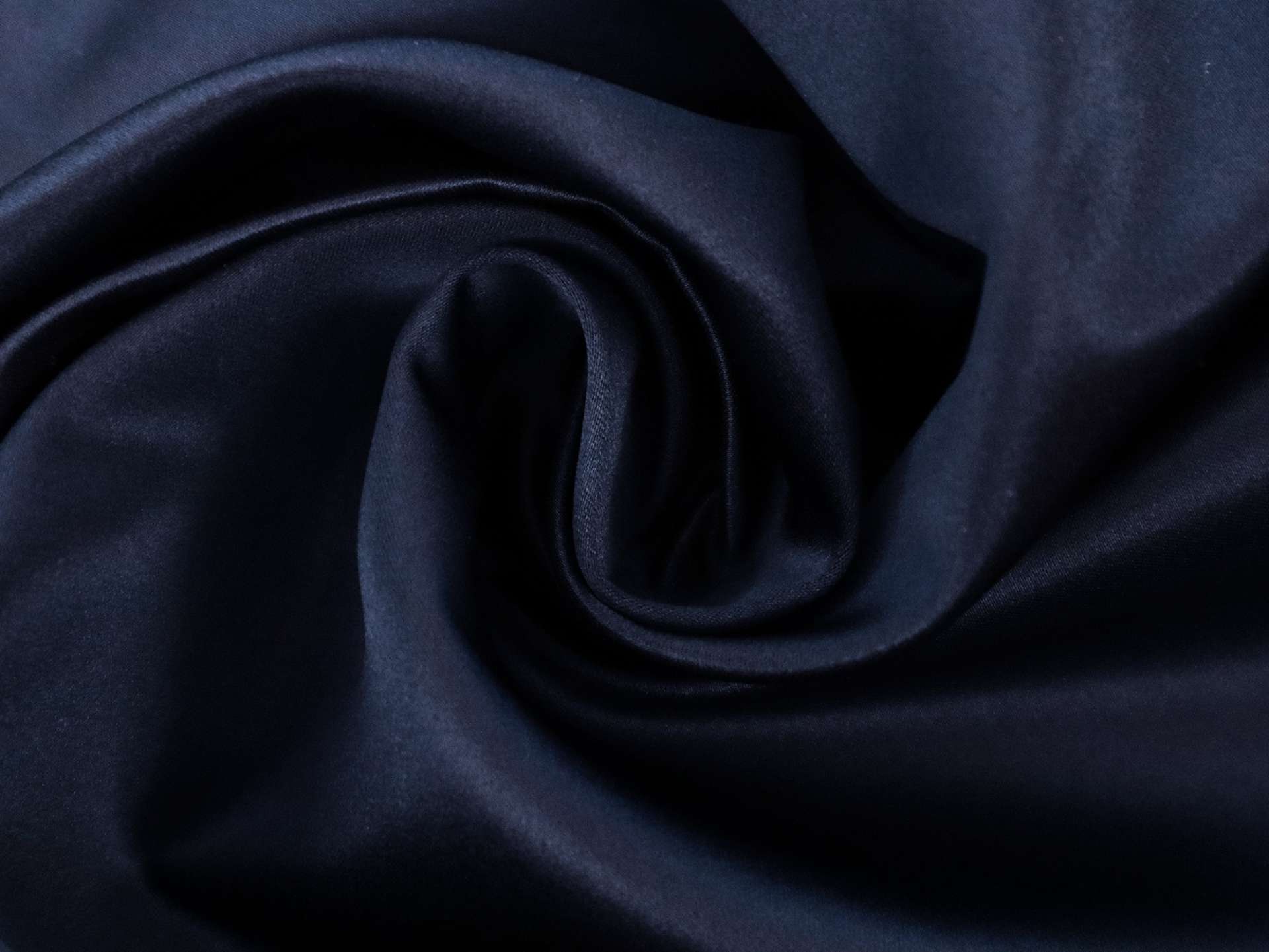 Pure Silk Double Face Satin in Navy