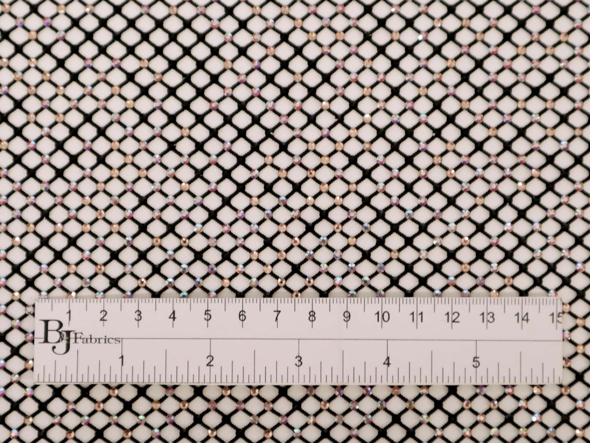 Black & Iridescent Crystals on Net