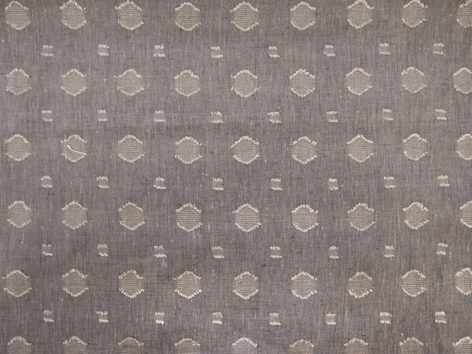 Linen with Fil Coupé Dots in Dark Flax