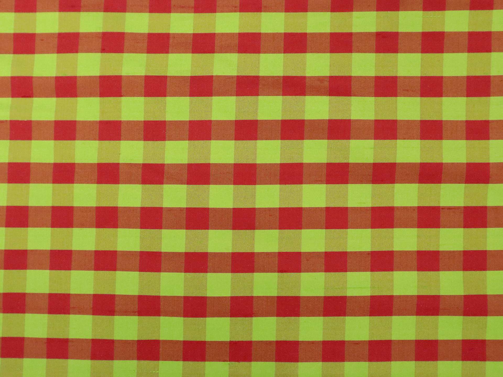 Gingham Silk Shantung