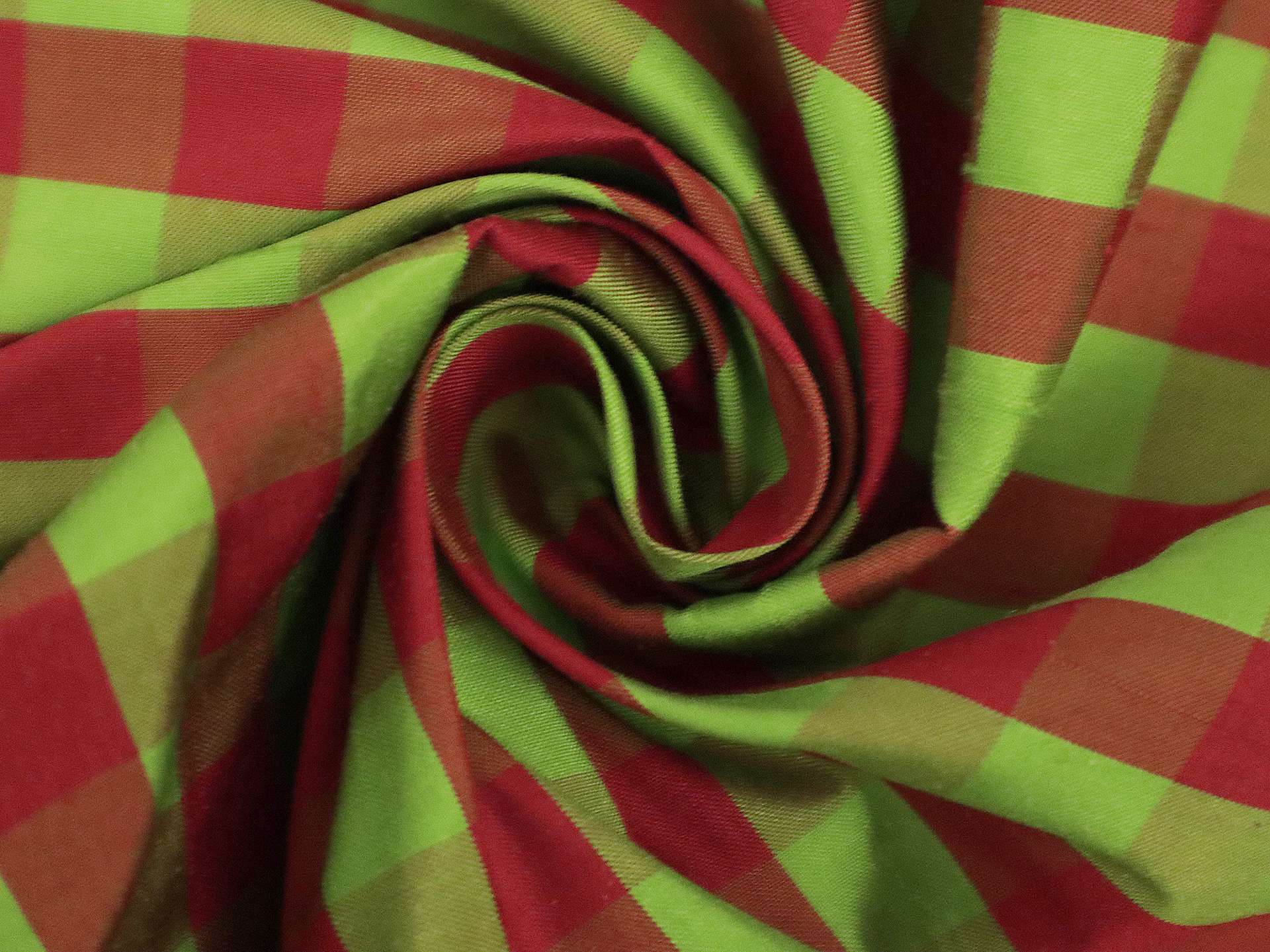 Gingham Silk Shantung
