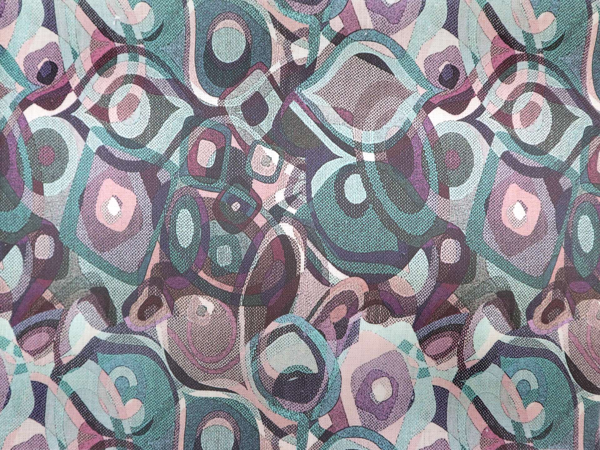 Linen with Geometric Print