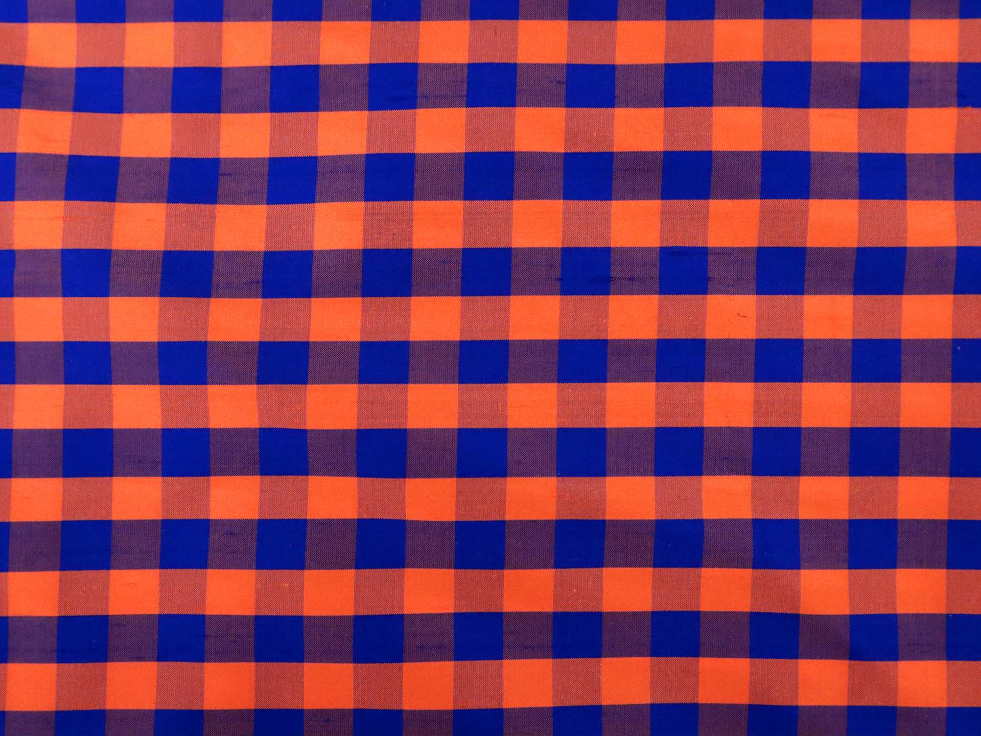 Gingham Pure Silk Shantung