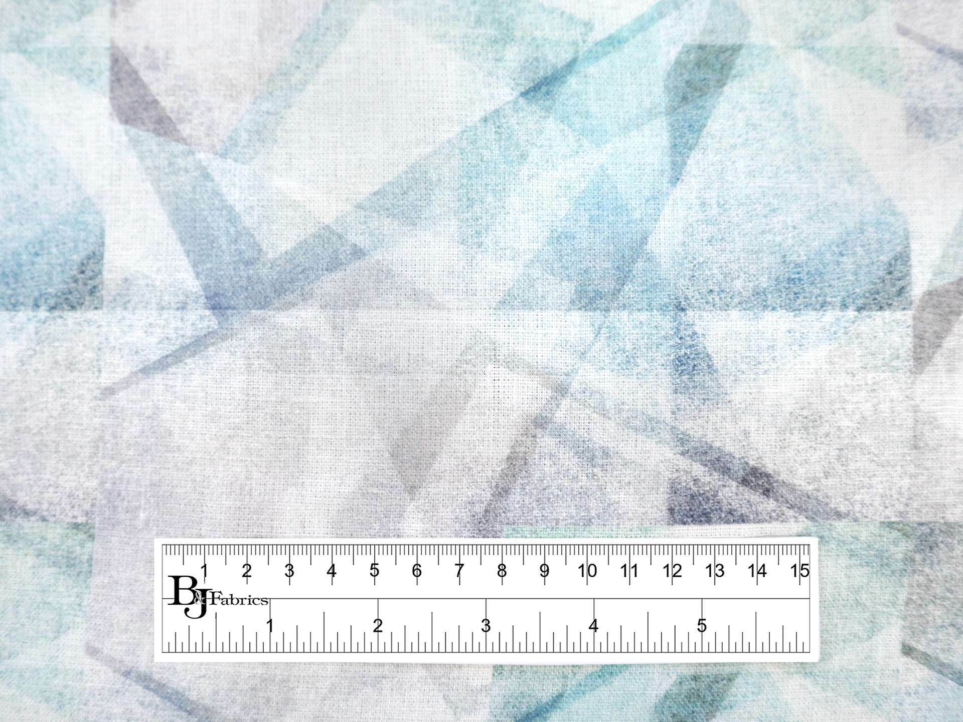 Linen with Fading Geometric Print