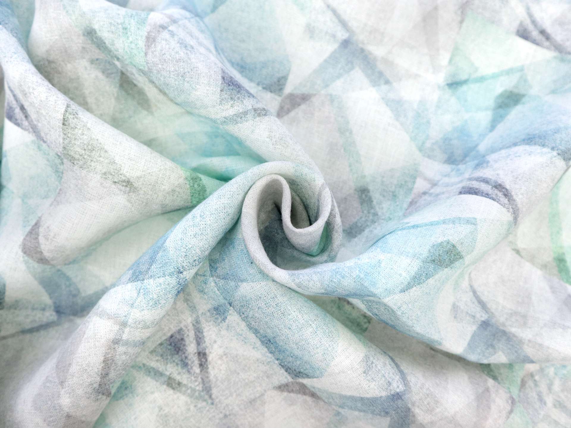 Linen with Fading Geometric Print