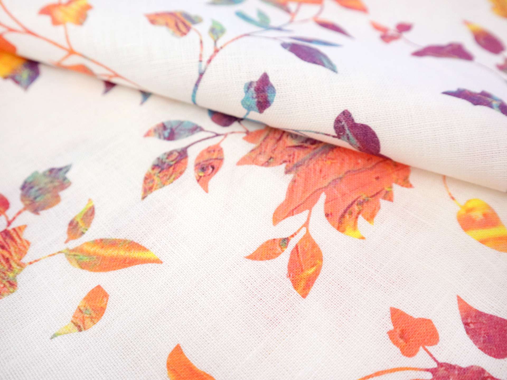 Linen with Floral Print