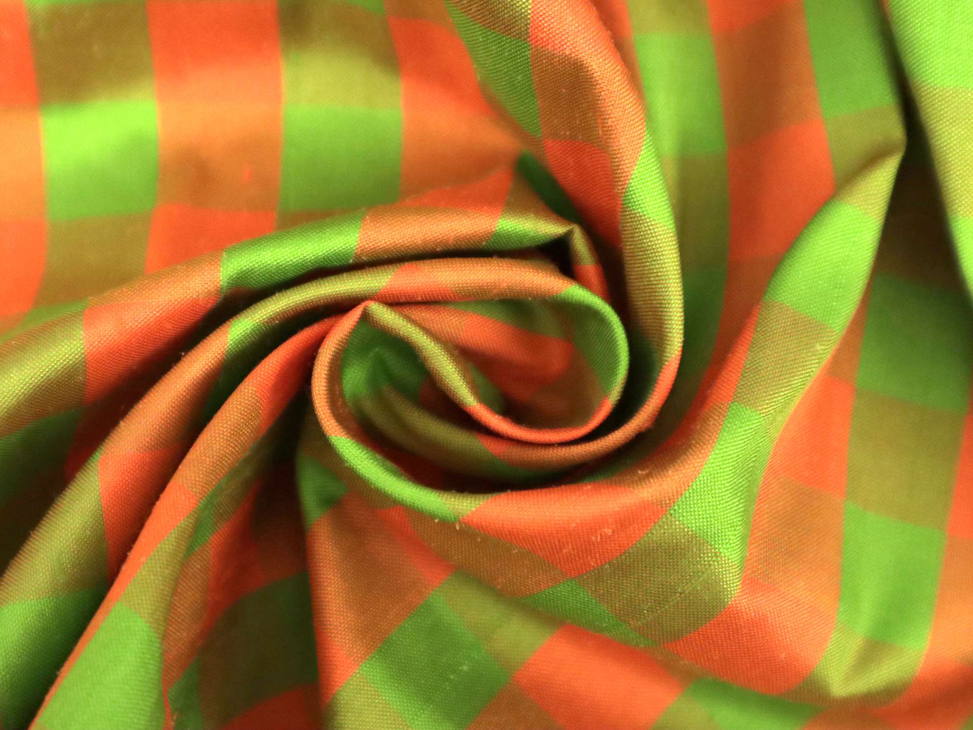 Gingham Pure Silk Shantung