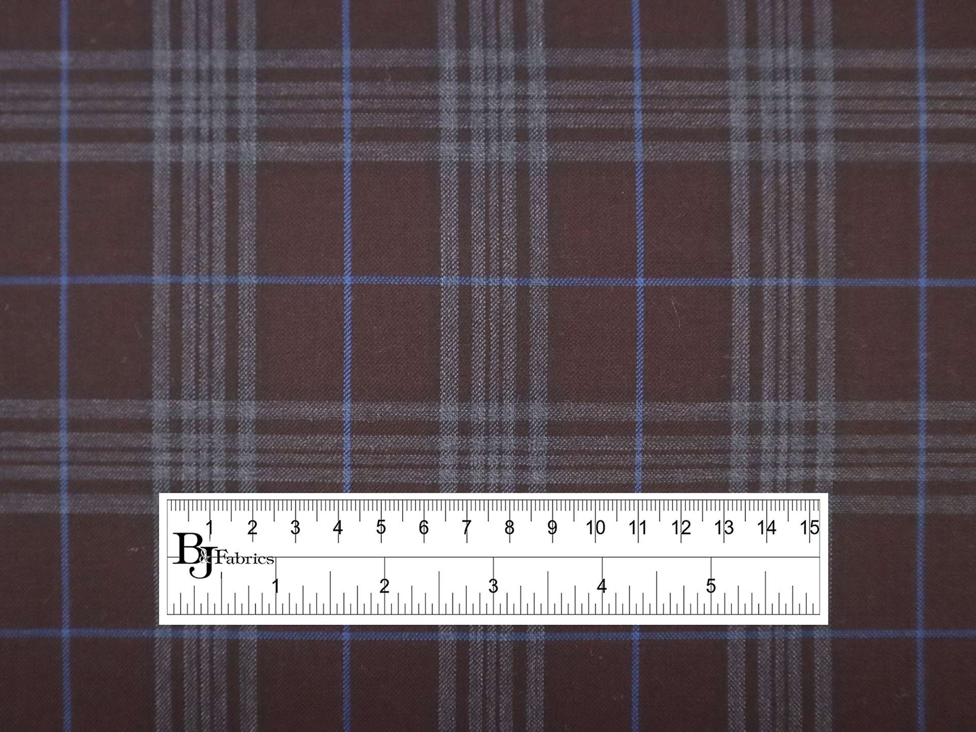 Italian Super 150's Wool Plaid Suiting in Tuscan Brown
