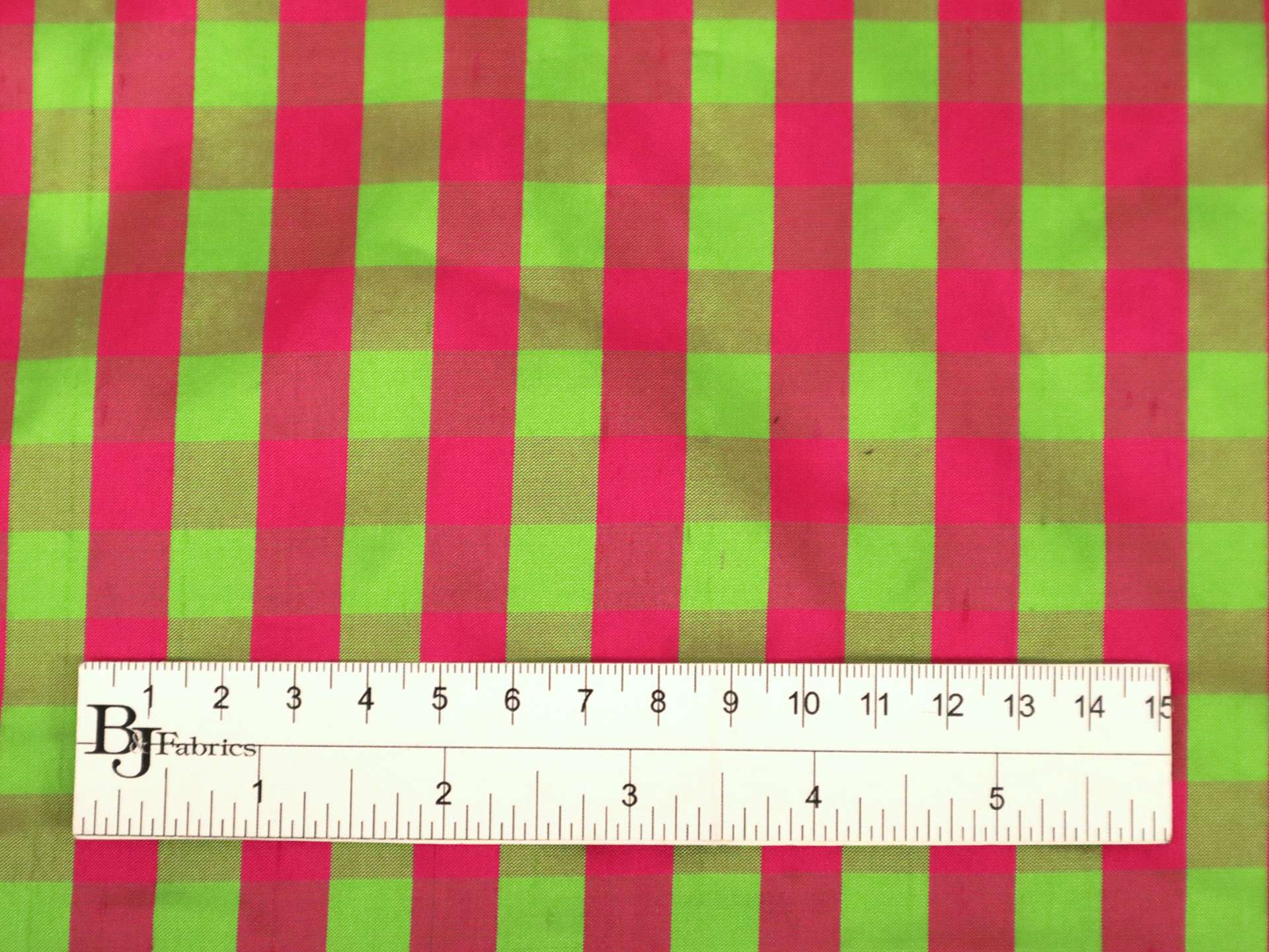 Gingham Pure Silk Shantung