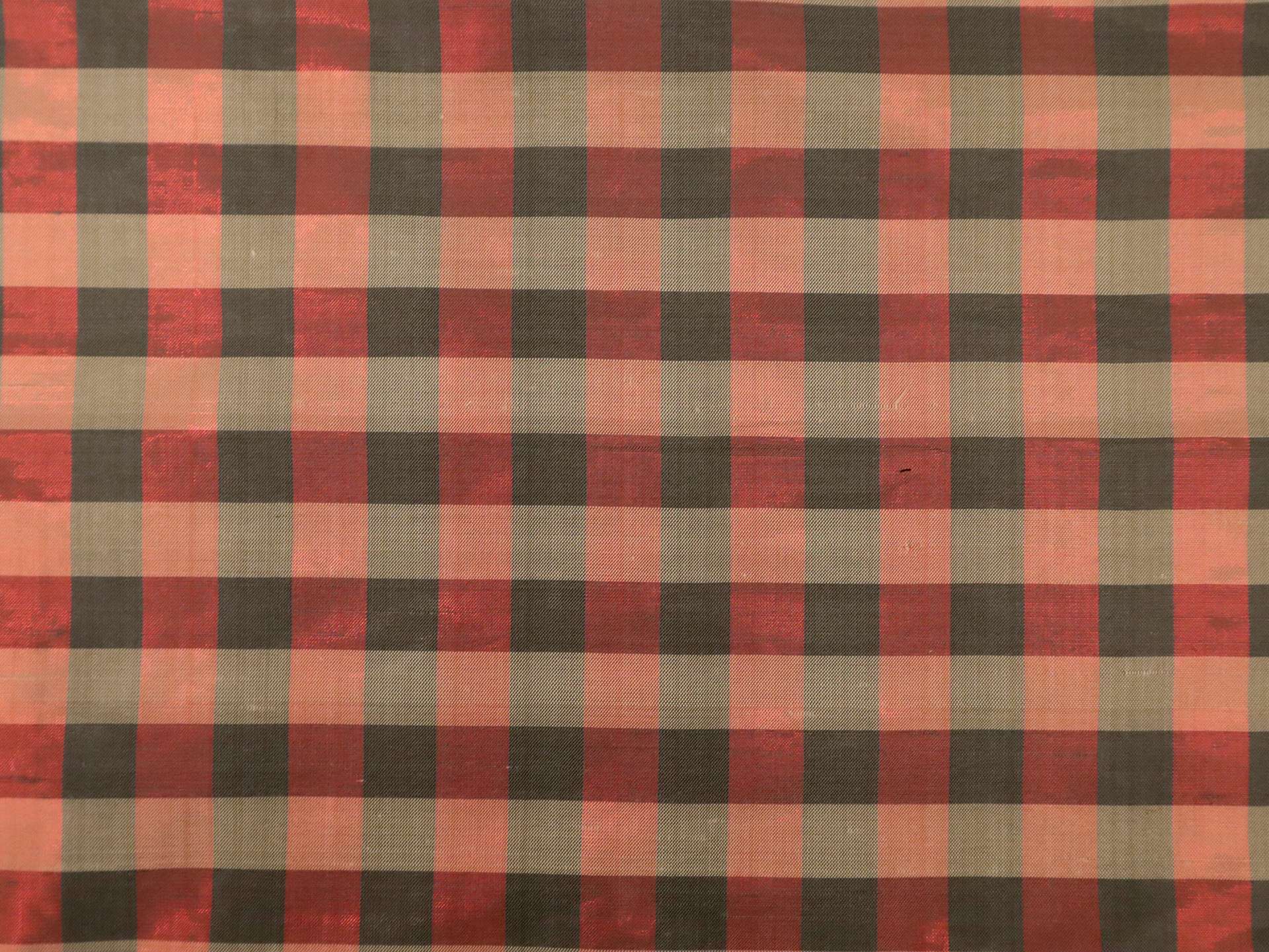 Metallic Gingham Shantung
