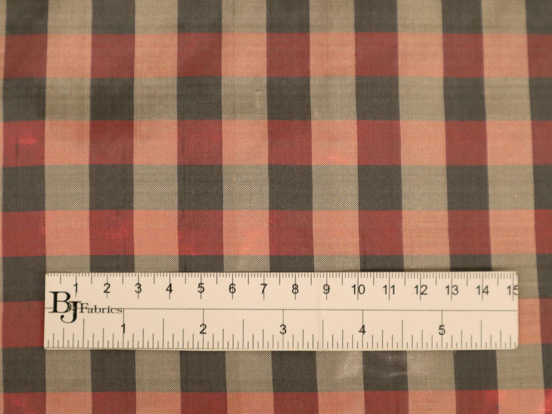Metallic Gingham Shantung