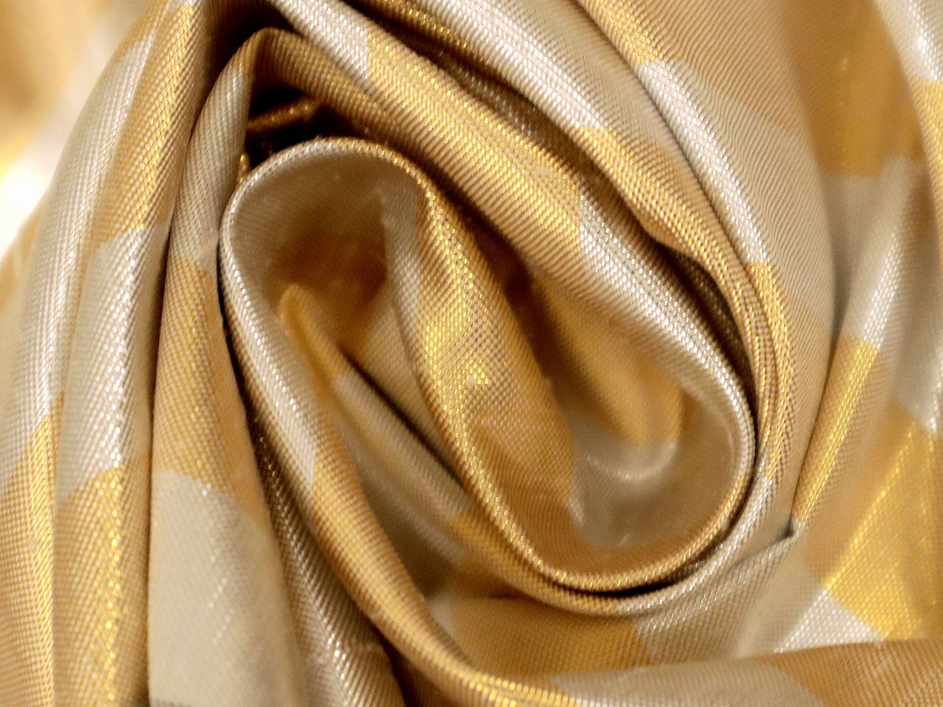 Metallic Stripe Shantung