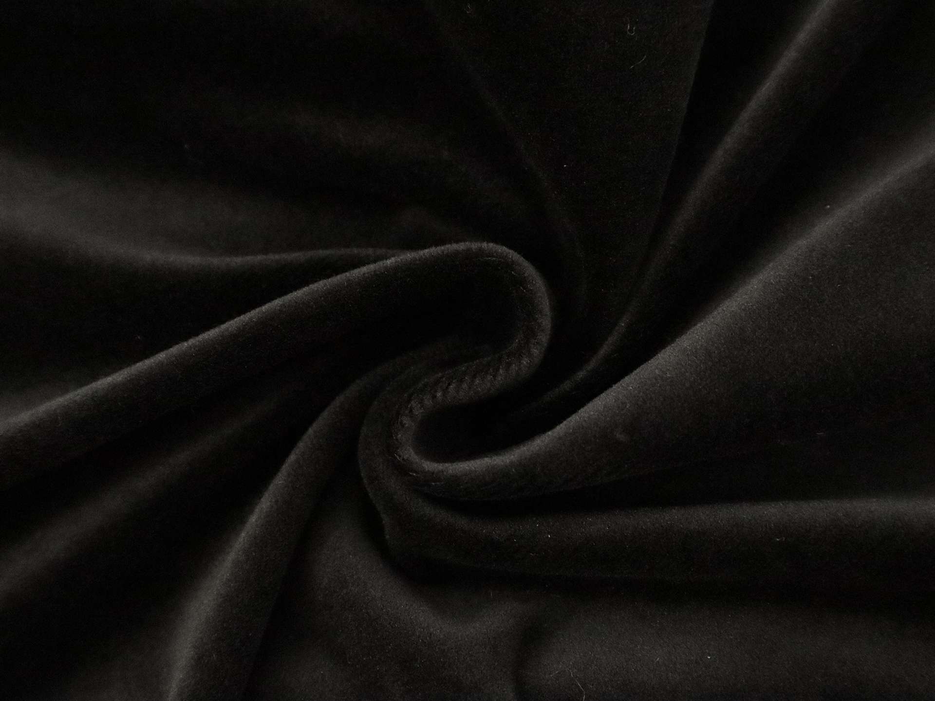 Polyester Upholstery Velvet in Black