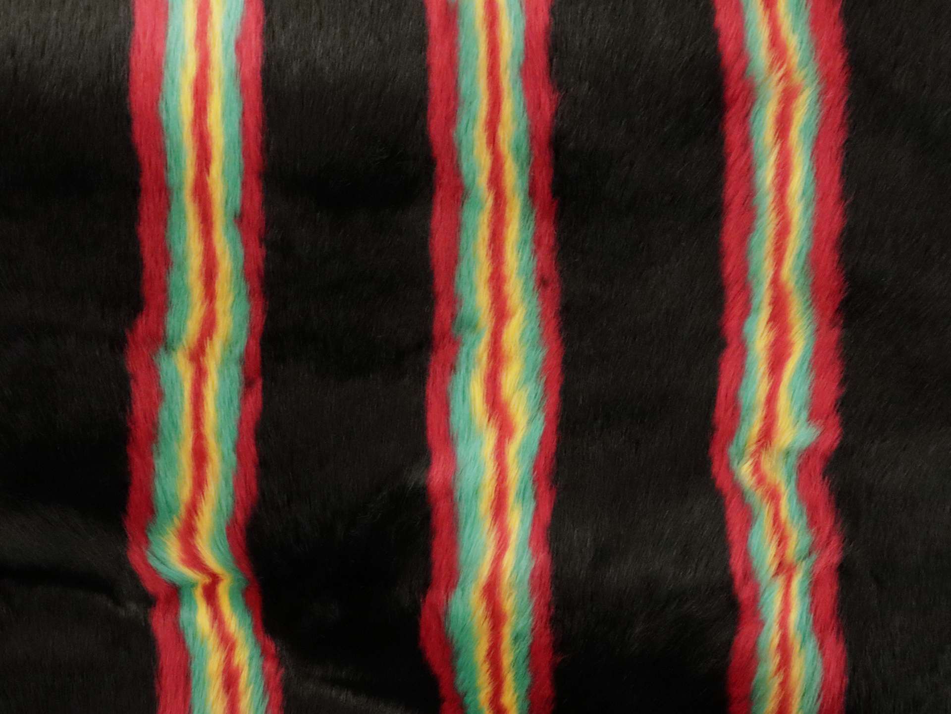 Faux Fur In Black Stripes