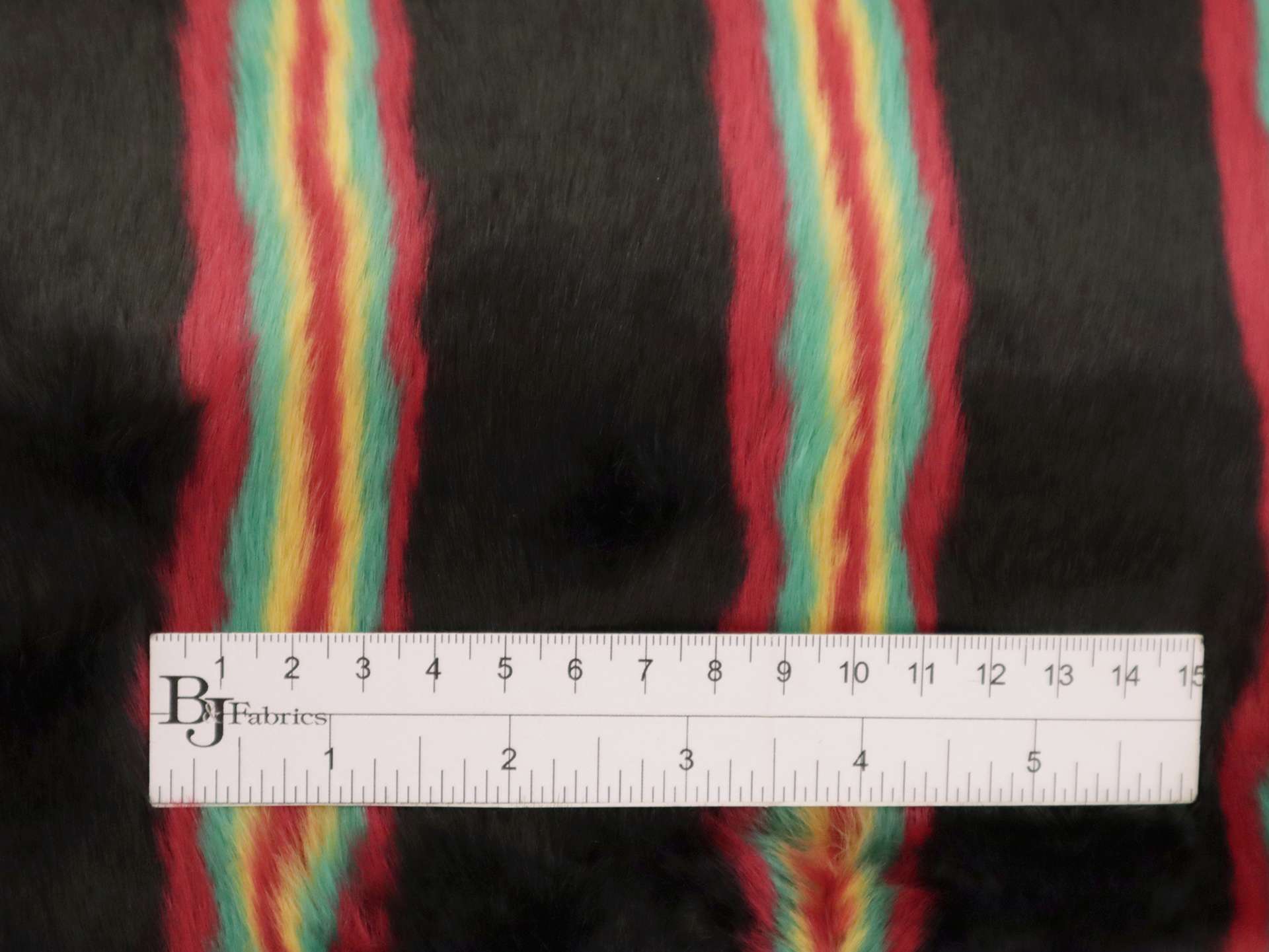 Faux Fur In Black Stripes
