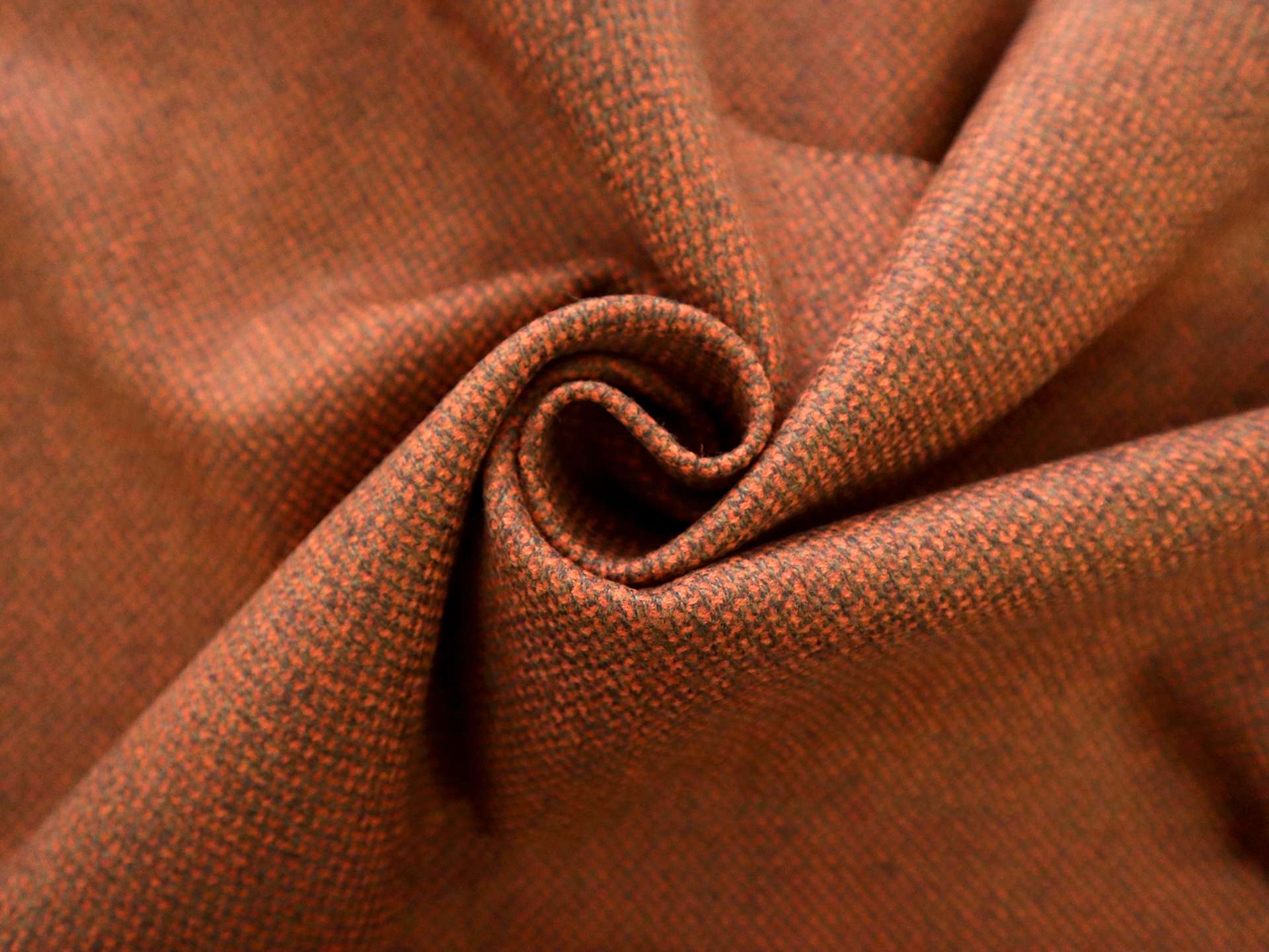 Austrian Fine Wool Tweed in Orange Brown