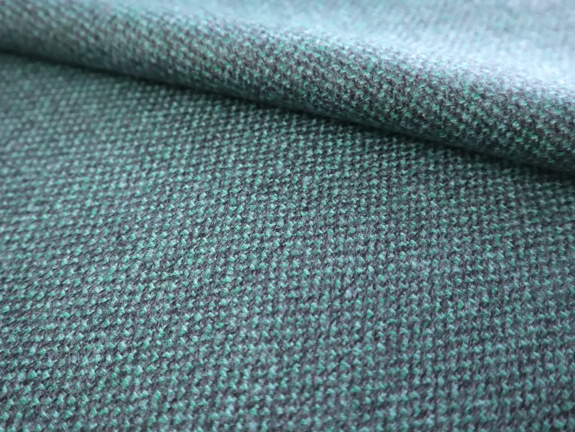 Austrian Fine Wool Tweed in Jade Charcoal