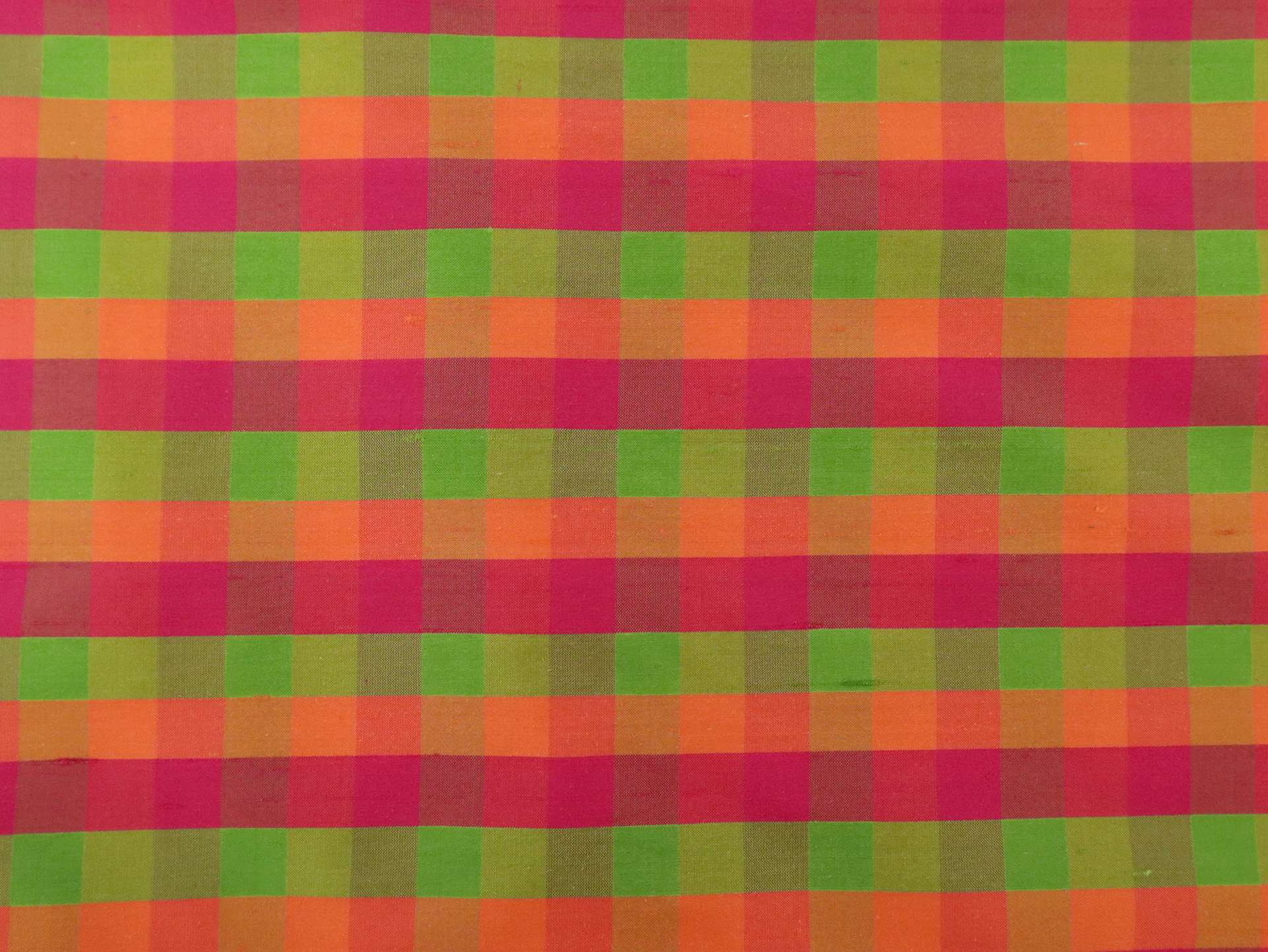 Gingham Silk Shantung