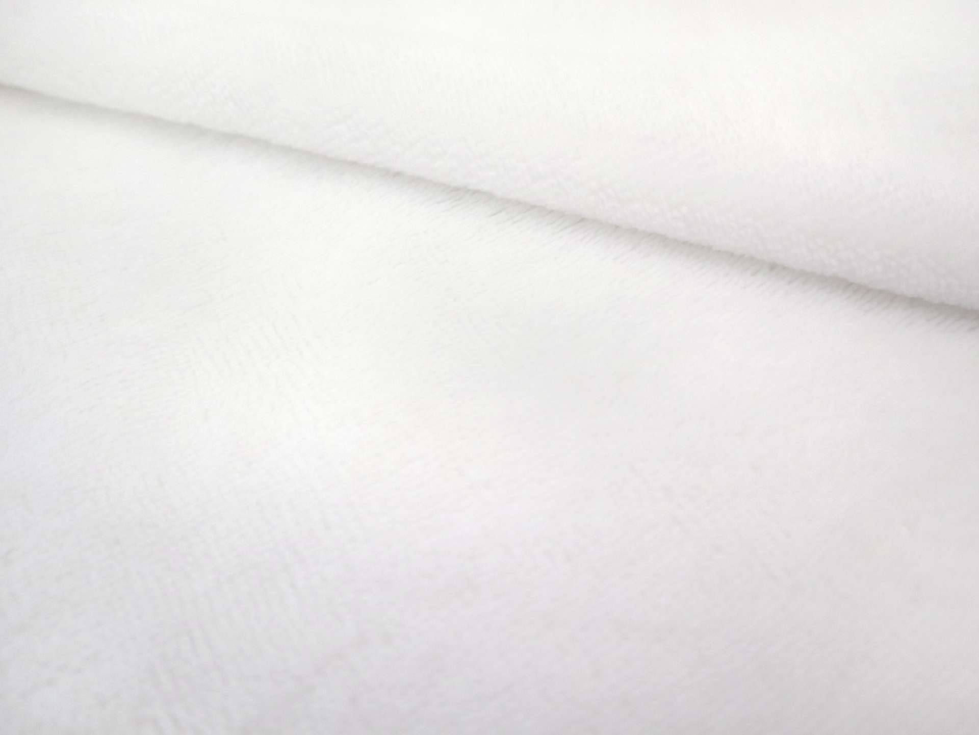 Bamboo Blend Terry Velour in White