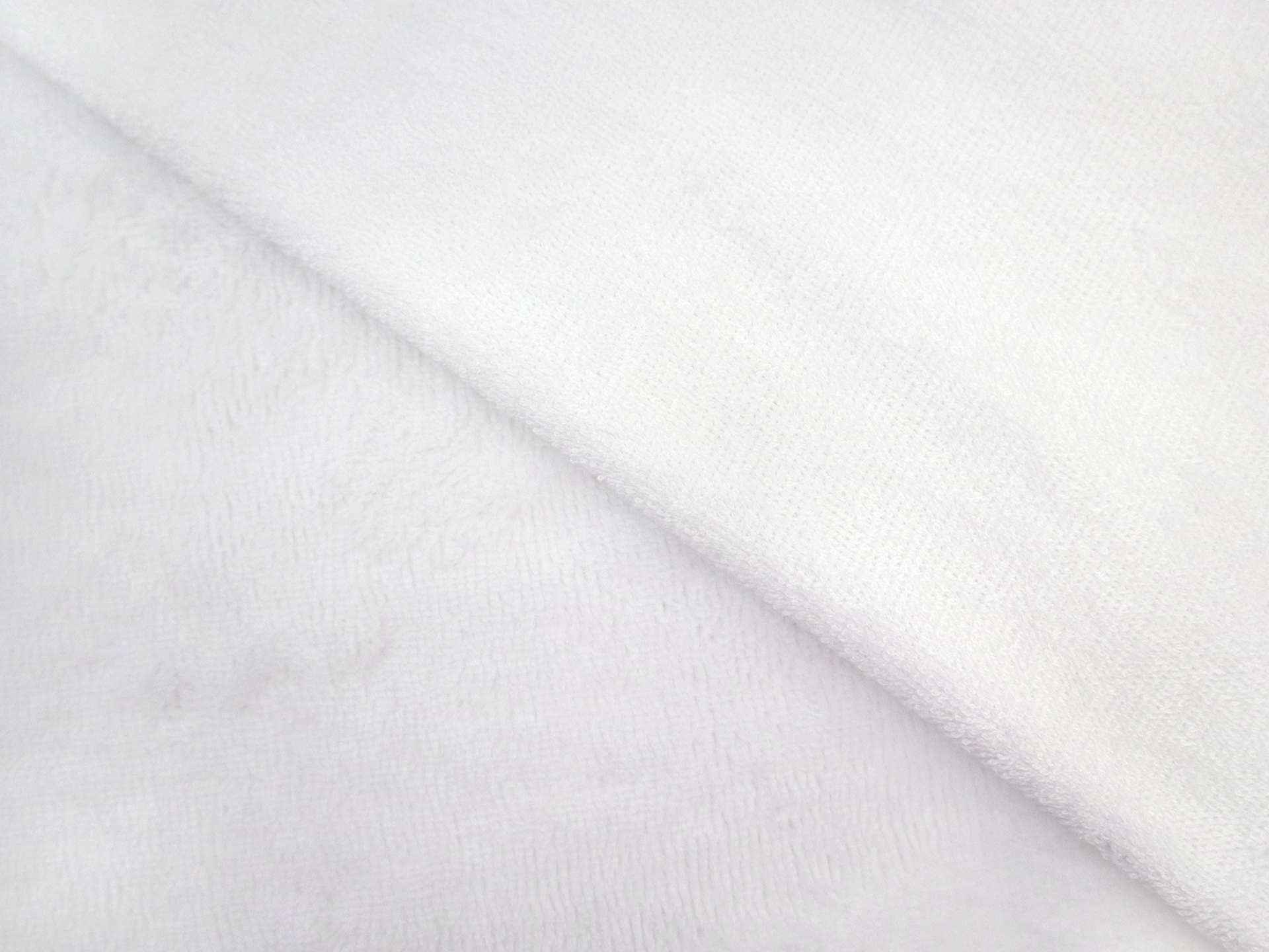 Bamboo Blend Terry Velour in White